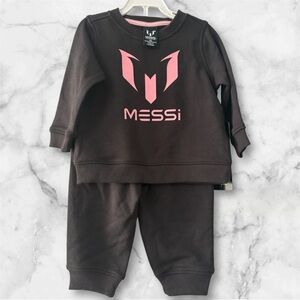 Matching Set Black and Pink Sweatshirt and Joggers